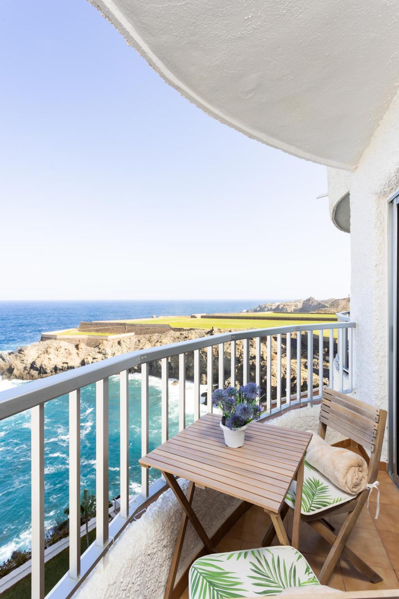 Cozy Seafront Studio With Balcony & Ocean Views San Marcos  Dış mekan fotoğraf